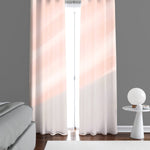 Pink and Gray Whimsical Abstract Window Curtains - Deja Blue Studios