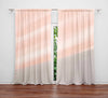 Pink and Gray Whimsical Abstract Window Curtains - Deja Blue Studios