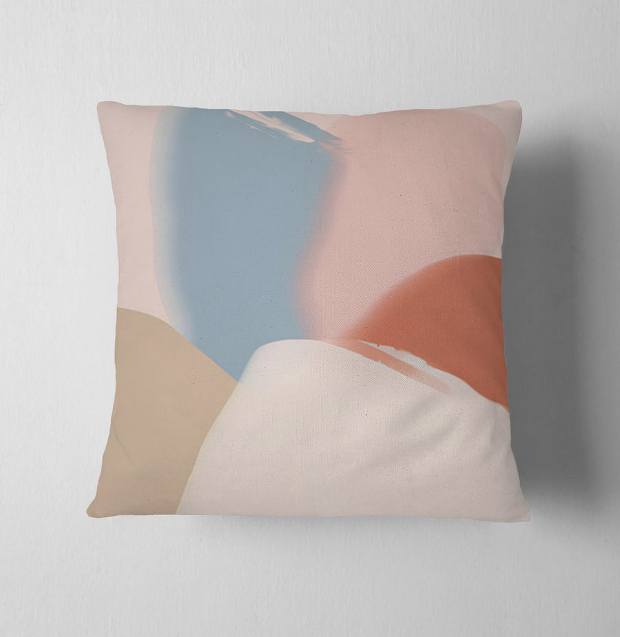 Neutral Abstract Color Block Pattern Throw Pillow Cover