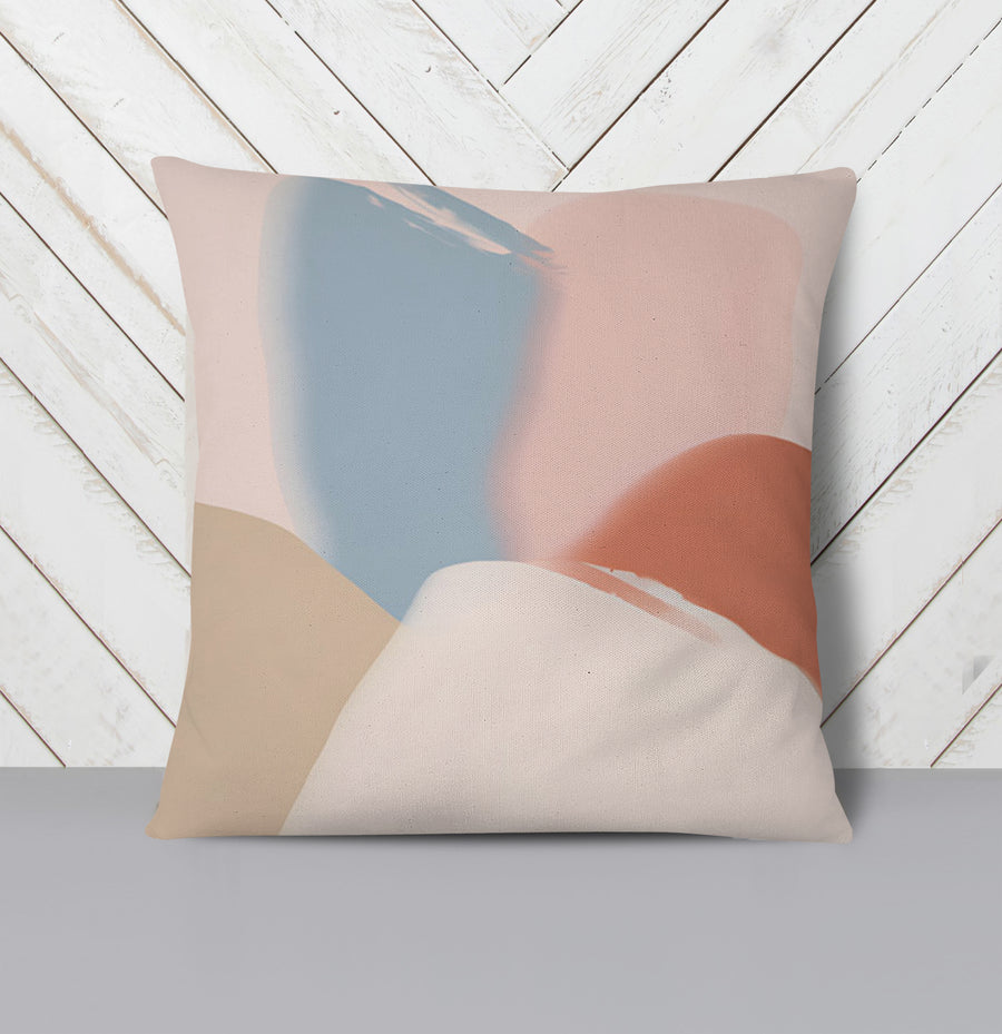 Neutral Abstract Color Block Pattern Throw Pillow Cover