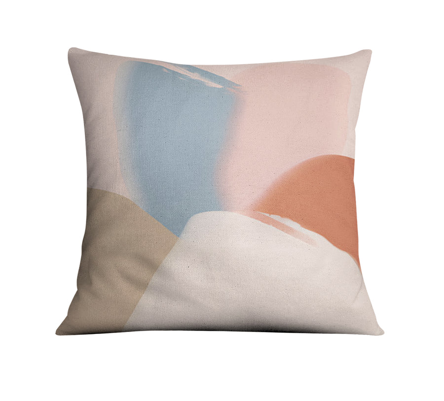 Neutral Abstract Color Block Pattern Throw Pillow Cover