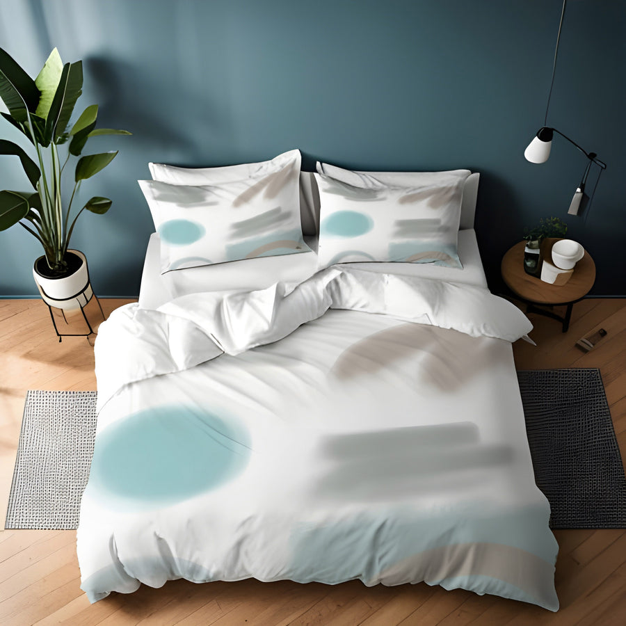 Minimalist Abstract Shape Pattern Duvet Cover