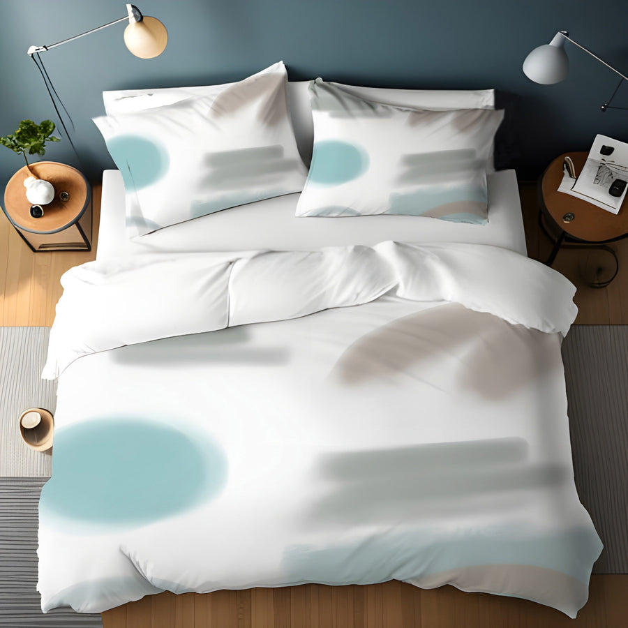 Minimalist Abstract Shape Pattern Duvet Cover