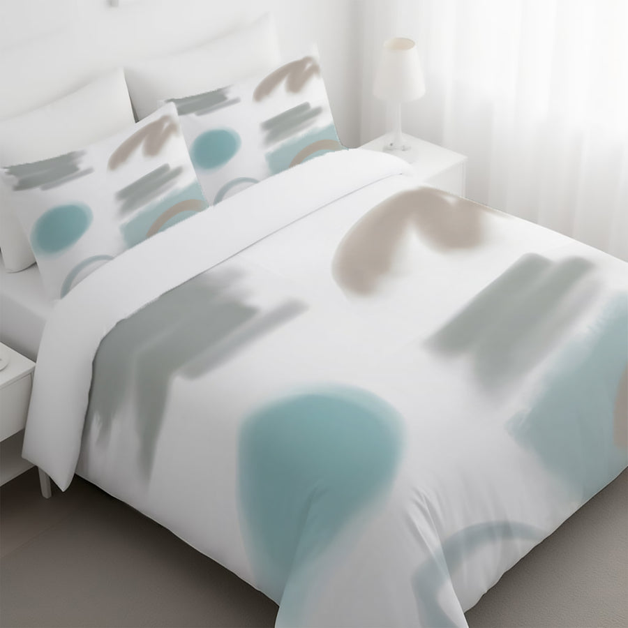 Minimalist Abstract Shape Pattern Duvet Cover