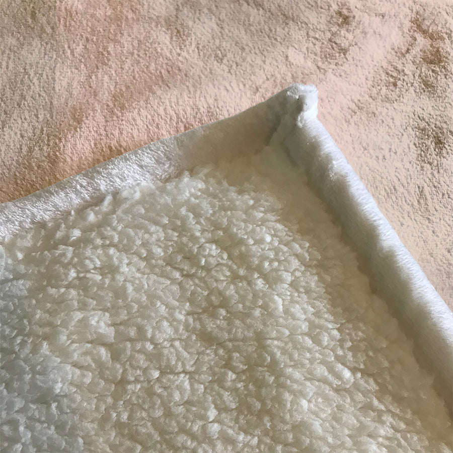 Soft Pink Abstract Shape Pattern Fleece Sherpa Blanket
