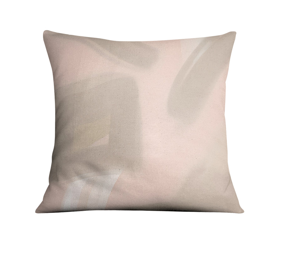 Soft Pink Abstract Shape Pattern Throw Pillow Cover