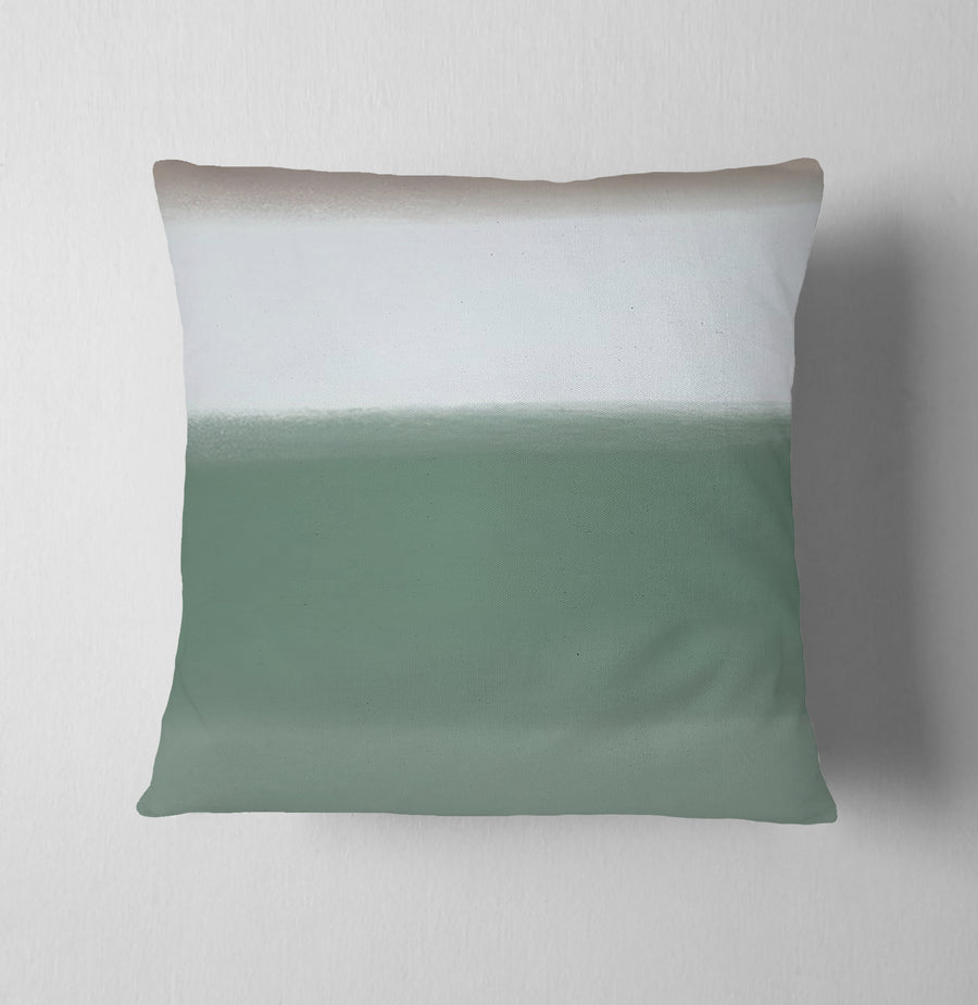 Green Horizontal Gradient Field Pattern Throw Pillow Cover
