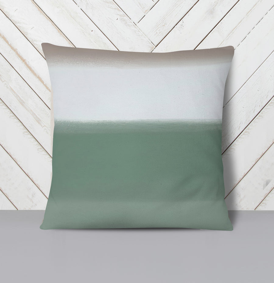 Green Horizontal Gradient Field Pattern Throw Pillow Cover