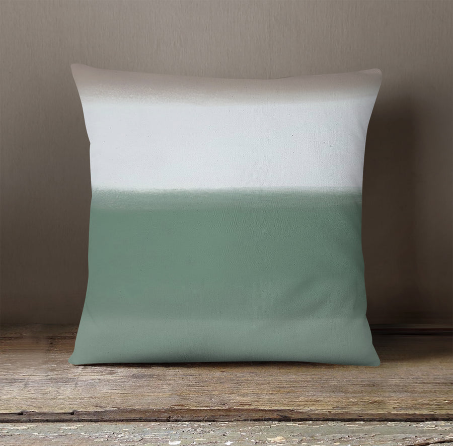 Green Horizontal Gradient Field Pattern Throw Pillow Cover