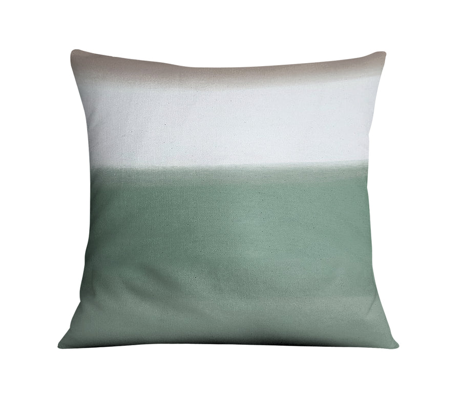 Green Horizontal Gradient Field Pattern Throw Pillow Cover
