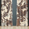 Color Swirl Window Curtains - Beige, Brown and Gray Arrid Camo - Deja Blue Studios