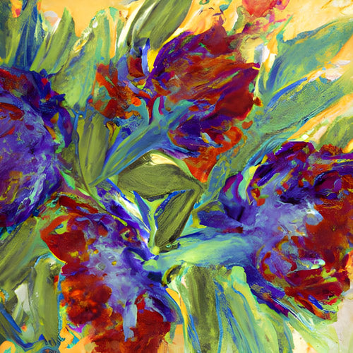 Multicolor Floral Abstract Artwork