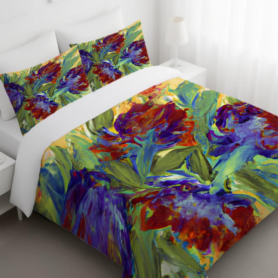 Multicolor Floral Abstract Artwork Duvet Cover