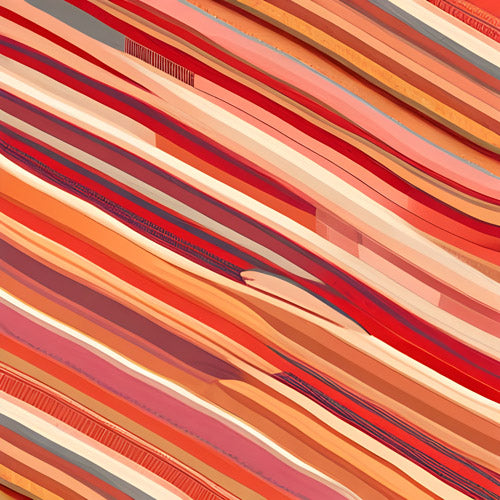 Red and Beige Linear Flow Pattern