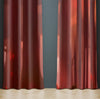 Abstract Striped Window Curtains - Burgundy and Red Vertical Abstract Stripes - Deja Blue Studios