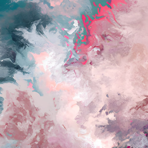Pink and Blue Marble Abstract Pattern
