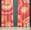 Abstract Shapes Window Curtains - Red and Pink Broken Pattern - Deja Blue Studios