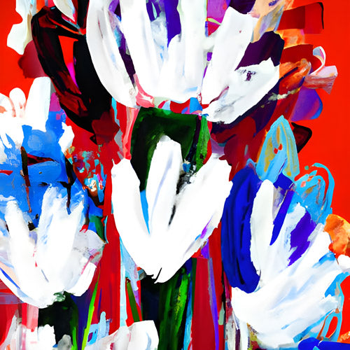 Red and White Floral Pattern