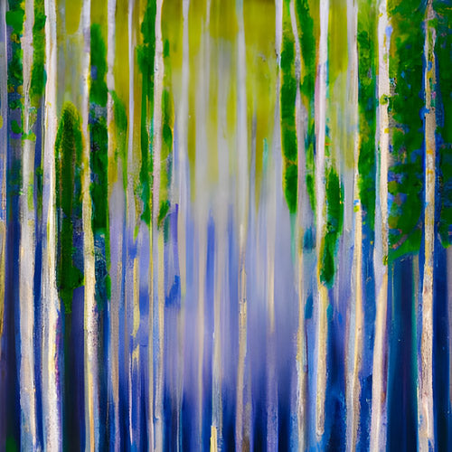 Green and Purple Vertical Drip Pattern