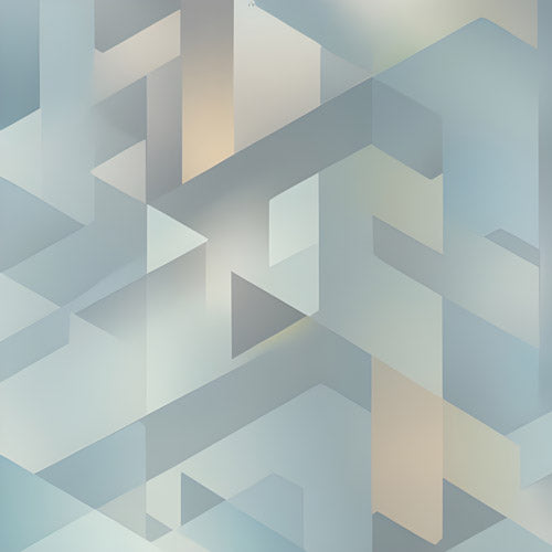 Blue Geometric Facet Pattern