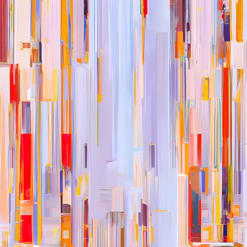 Multicolor Vertical Pixel Stripe Pattern