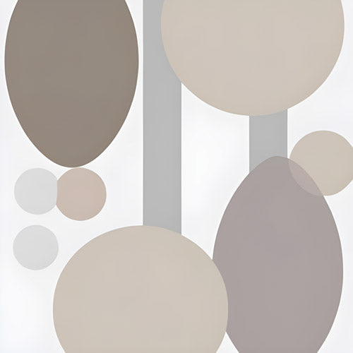 Gray Circle Minimalist Shapes Pattern