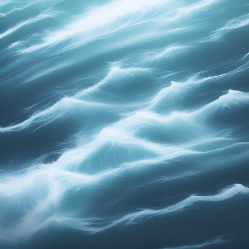 Blue Ocean Wave Texture Pattern
