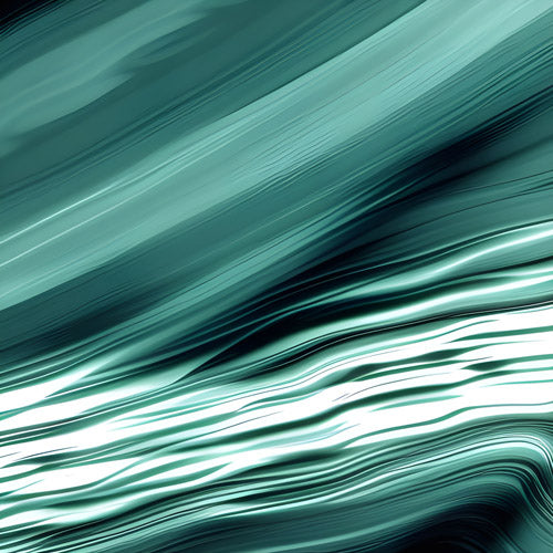 Teal Fluid Wave Abstract Pattern
