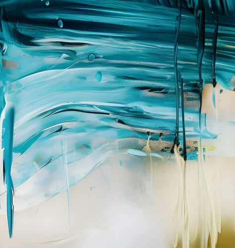 Teal Abstract Coastal Texture Pattern