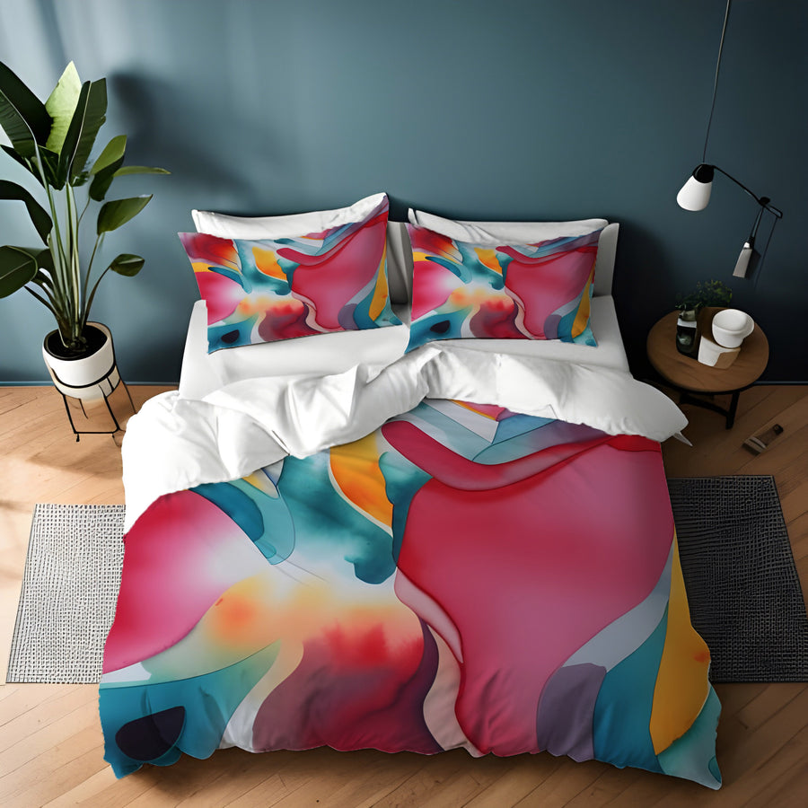 Multicolor Fluid Abstract Pattern Duvet Cover