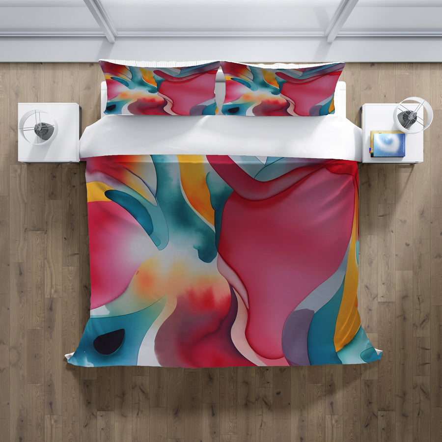 Multicolor Fluid Abstract Pattern Duvet Cover