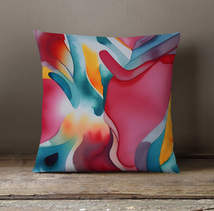 Multicolor Fluid Abstract Pattern Throw Pillow Cover