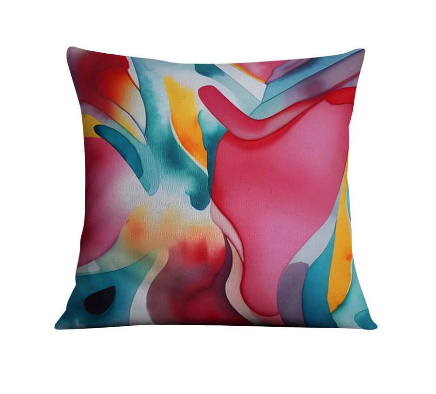 Multicolor Fluid Abstract Pattern Throw Pillow Cover