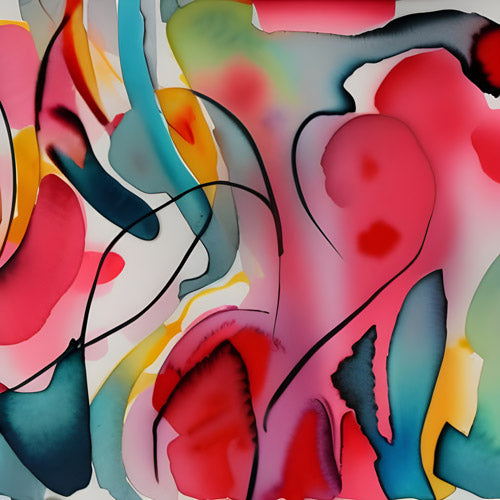 Multicolor Fluid Abstract Shape Pattern