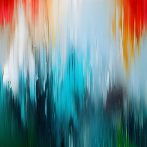 Teal and Orange Gradient Drip Pattern