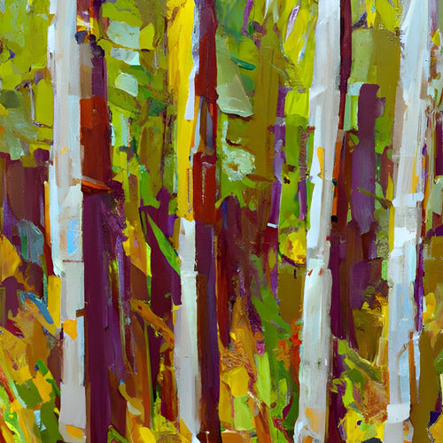 Multicolor Vertical Forest Abstract Pattern