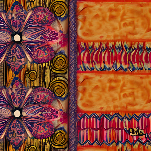 Multicolor Ornamental Boho Textile Pattern