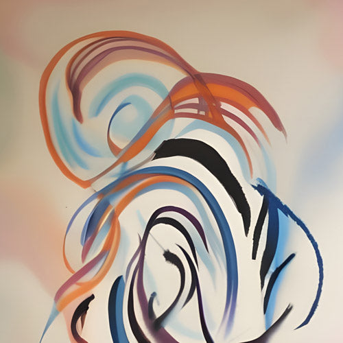 Multicolor Abstract Line Art Pattern
