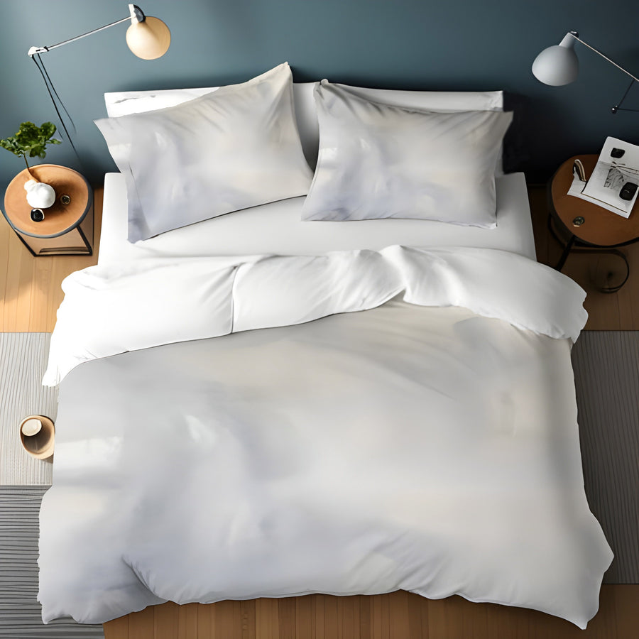 Soft Gray Marble Texture Pattern Duvet Cover