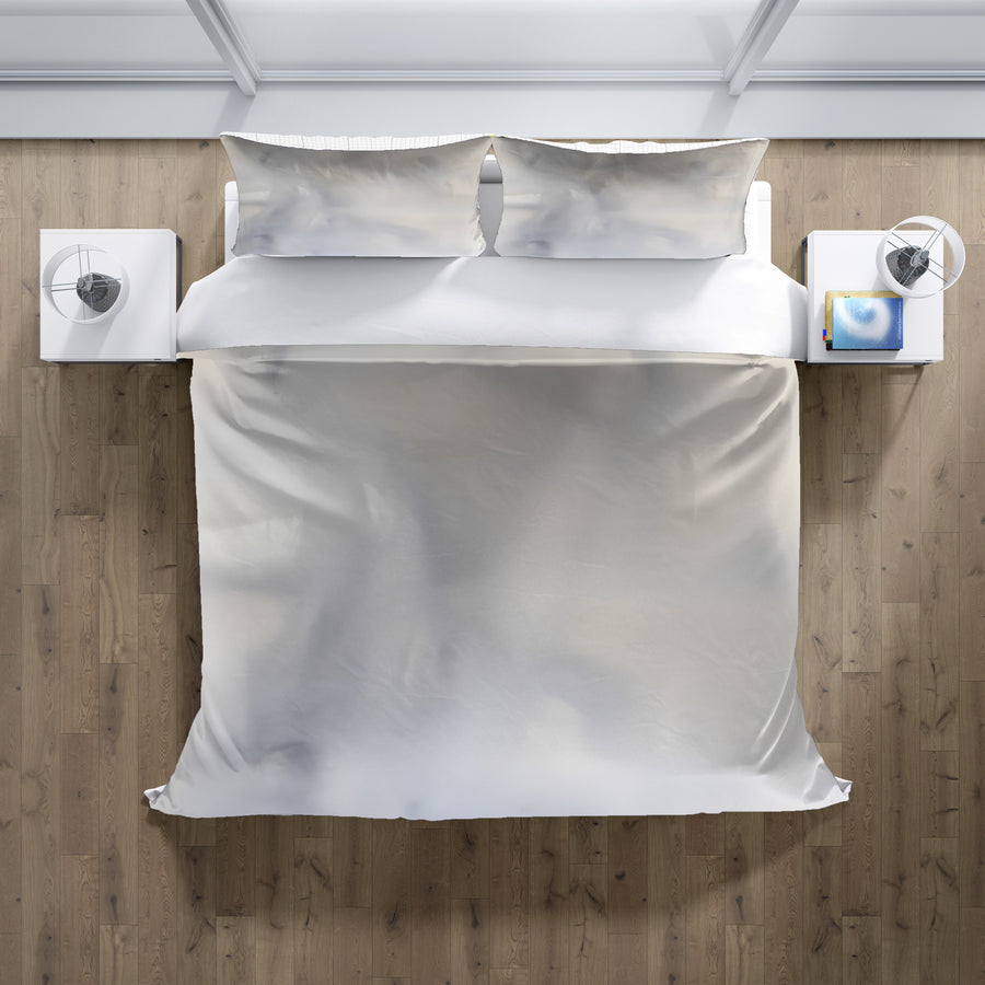 Soft Gray Marble Texture Pattern Duvet Cover