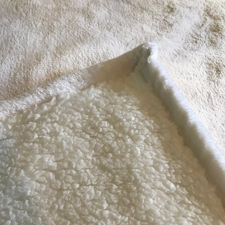 Soft Gray Marble Texture Pattern Fleece Sherpa Blanket