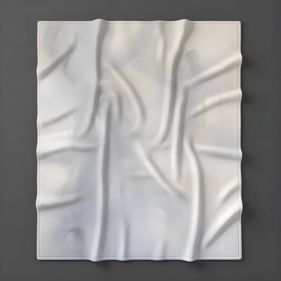 Soft Gray Marble Texture Pattern Fleece Sherpa Blanket