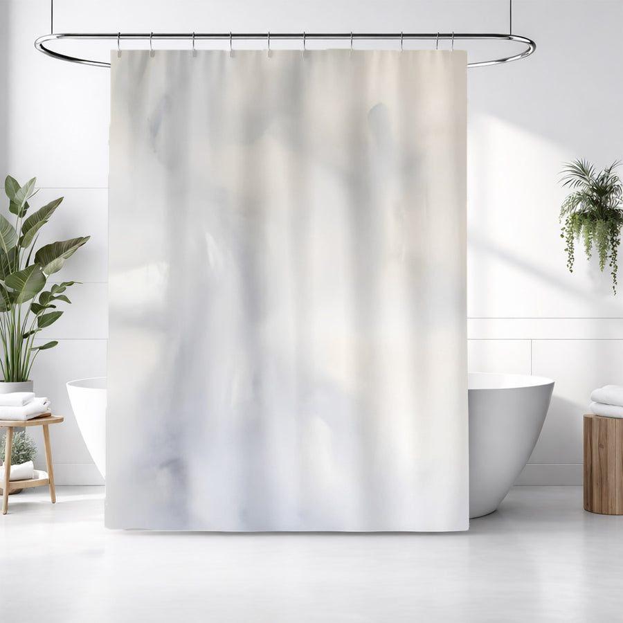 Soft Gray Marble Texture Pattern Shower Curtain