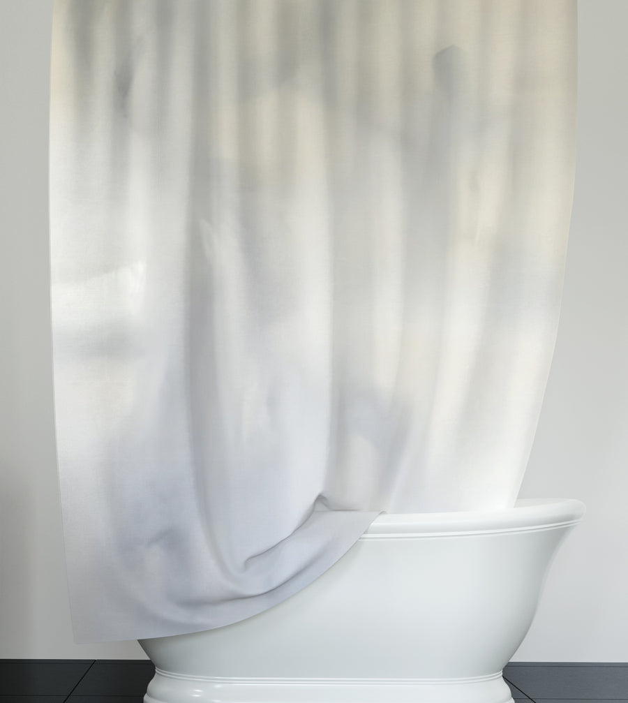 Soft Gray Marble Texture Pattern Shower Curtain