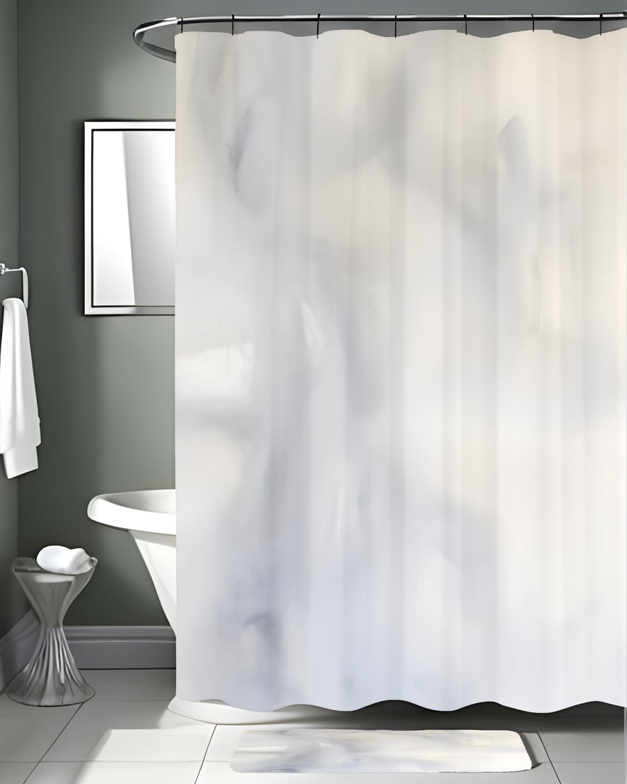 Soft Gray Marble Texture Pattern Shower Curtain