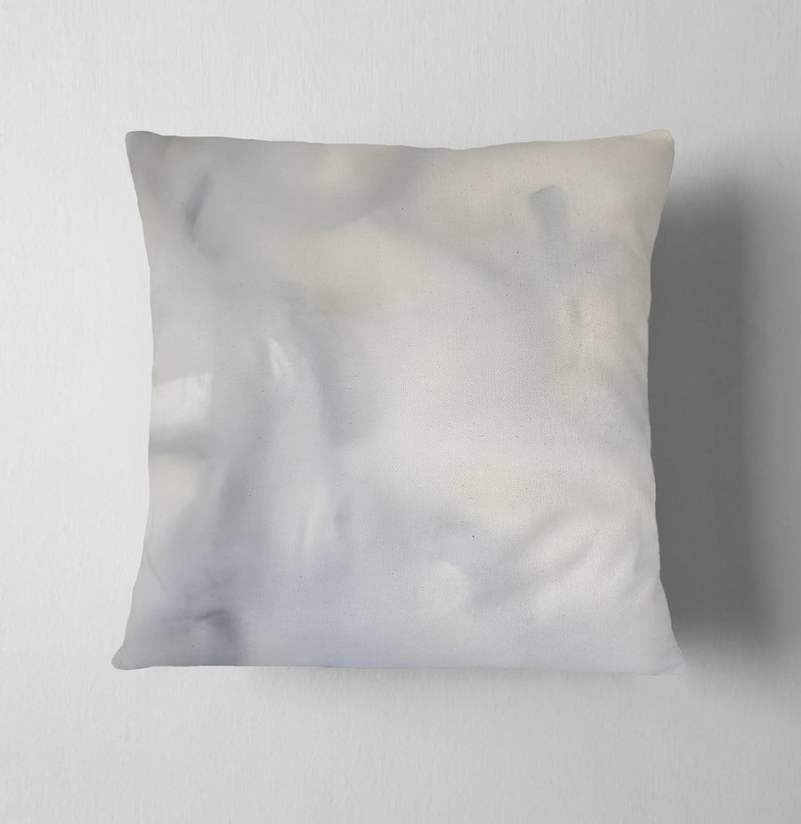 Soft Gray Marble Texture Pattern Throw Pillow Cover