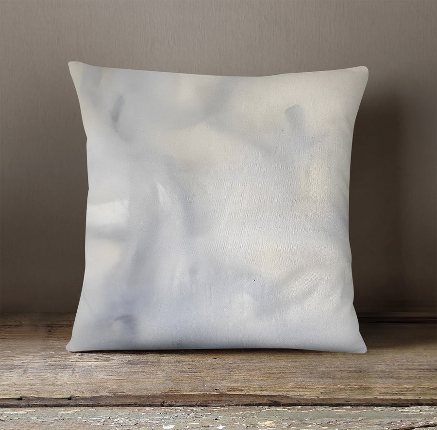 Soft Gray Marble Texture Pattern Throw Pillow Cover