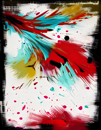 Red Abstract Paint Splash Pattern