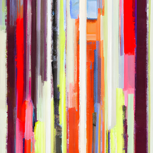 Multicolor Vertical Drip Stripe Pattern