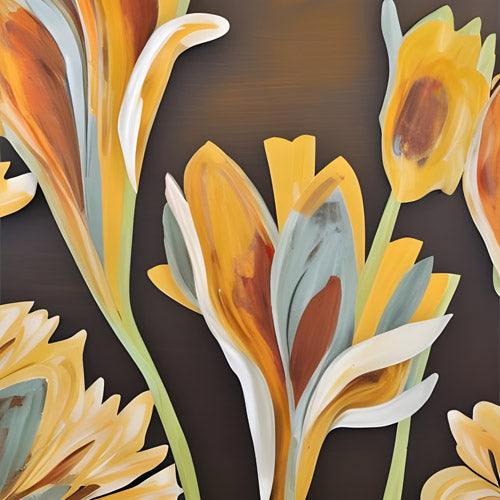 Yellow Floral Botanical Artwork